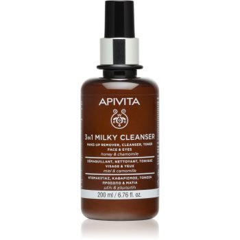 Apivita Cleansing Milk Face & Eyes Lapte demachiant 3 în 1 pentru față și ochi - imagine 2